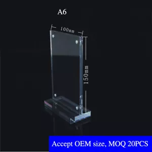 10 pz A6 acrilico verticale tipo T forte chiusura magnetica segnaletica acrilica piattaforma c - Foto 1 di 8