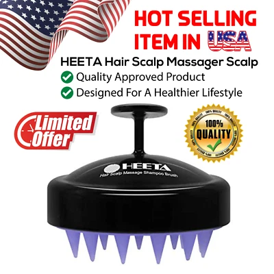 Hair Scalp Massager, Scalp Scrubber with Soft Silicone Bristles for Hair Growth - Image 1 of 3