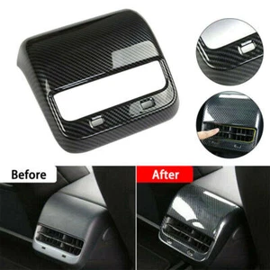 Hinten Luftauslass Abdeckung Blenden Kohlefaser Für Tesla Model 3 2018-2019 AF - Picture 1 of 9