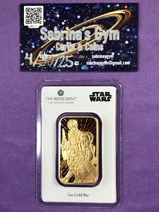 1 oz Gold Bar - Royal Mint - Star Wars Light Side 999.9 Fine 2024 (Brand New) - Picture 1 of 2