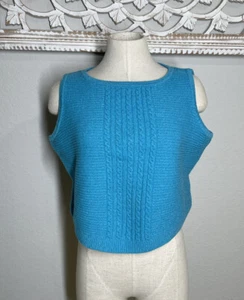 St John turquoise tank Wool Medium - Picture 1 of 5