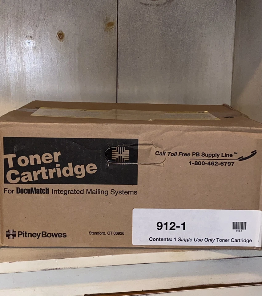Cartucho de tóner negro PITNEY BOWES 912-1 GENUINO NUEVO Foto 1 de 1