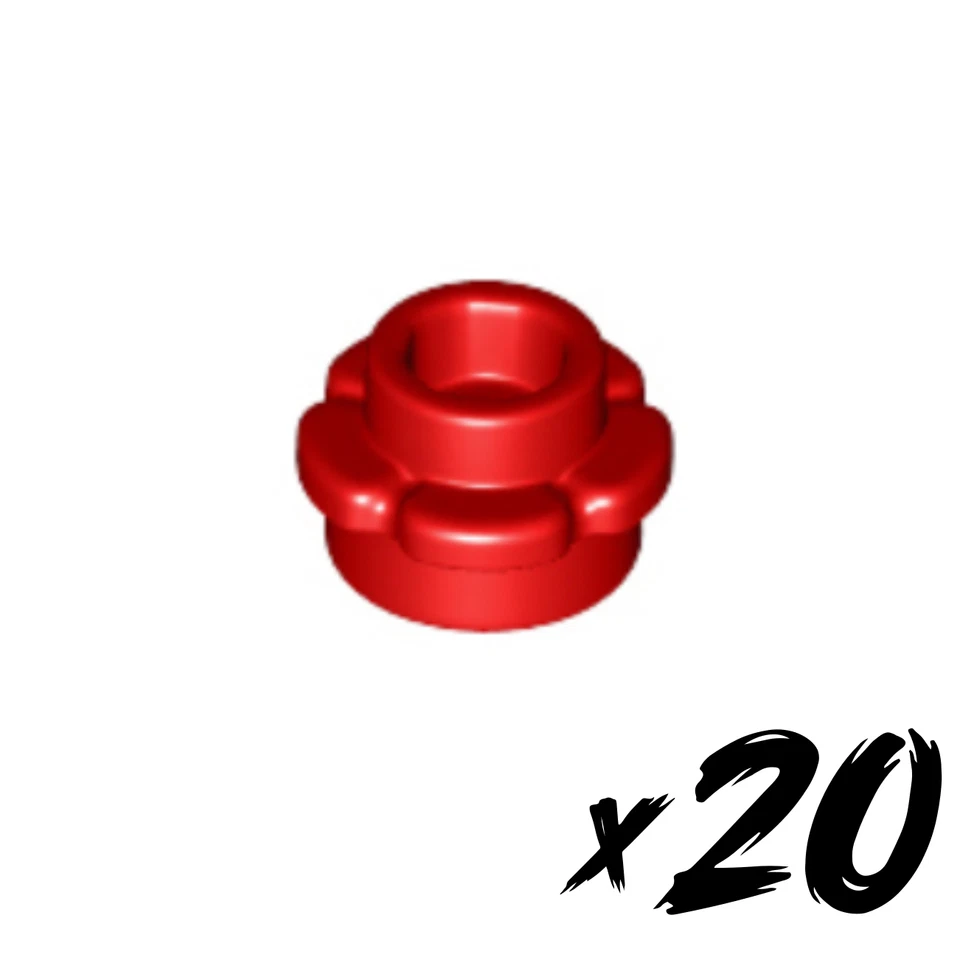 20x LEGO 24866 • Platte 1 x 1 • plate round Blume • rot • red - Bild 1 von 1