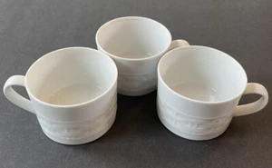 Cesto bianco Crate & Barrel tessere tazze da caffè 8 once set di 3 - Foto 1 di 7