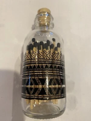 Skeem Shop Design Mini Matches Glass Bottle Abstract Design Home Gift Mini Match - Image 1 of 2