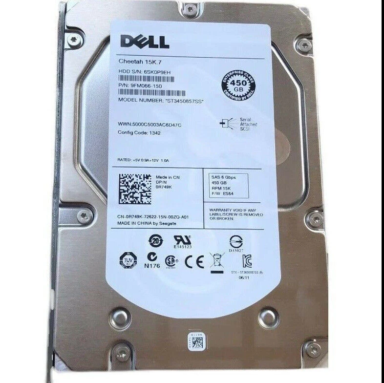 Dell 15K.7 450GB Internal 15000RPM 3.5" (ST3450857SS) HDD - Image 1 of 1