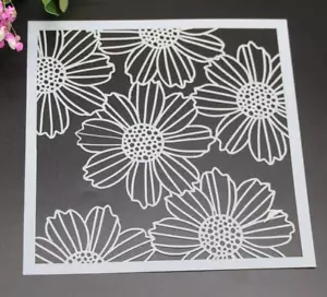 1 pz stencil / modello - 6"x6" (S59) fiore floreale - Foto 1 di 3