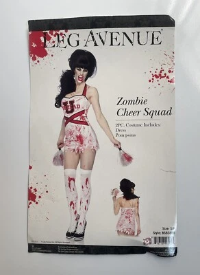 Nuevo Disfraz de Halloween Zombie Cheer Squad para Adultos Talla Pequeña Foto 1 de 3