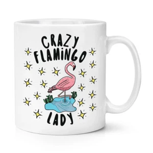 Crazy Flamingo Lady Stars 10oz Mug Cup - Funny Animal Pink - Picture 1 of 1