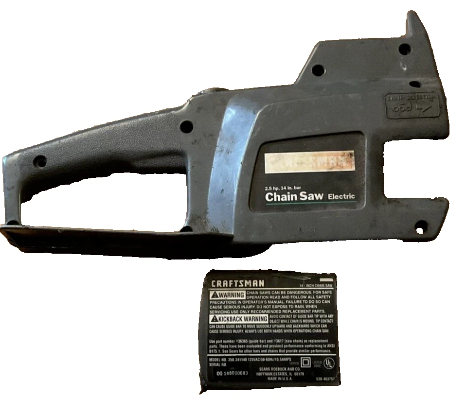 Motosierra eléctrica Craftsman 358.341140 14" carcasa derecha plus 12 hexagonales 530402201 Foto 1 de 4