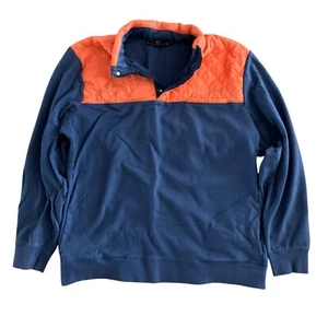 Vineyard Vines Pullover Mens XL Performance Snap Placket Ship Shirt w Hood Blue - Picture 1 of 5