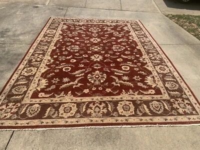 10 X 14 Oriental Rug Beautiful Chobi Oushack Design Afghan Wool Rug 10x14 - Image 1 of 4