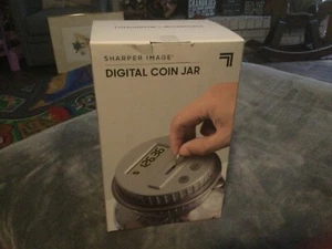 Brand New in Original Box Sharper Image Electronic Digital Coin Jar/BankFREESHIP - Picture 1 of 9