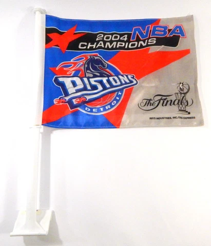 2004 NBA Champions Detroit Pistons Automobile Car Window Fan Flag Cover