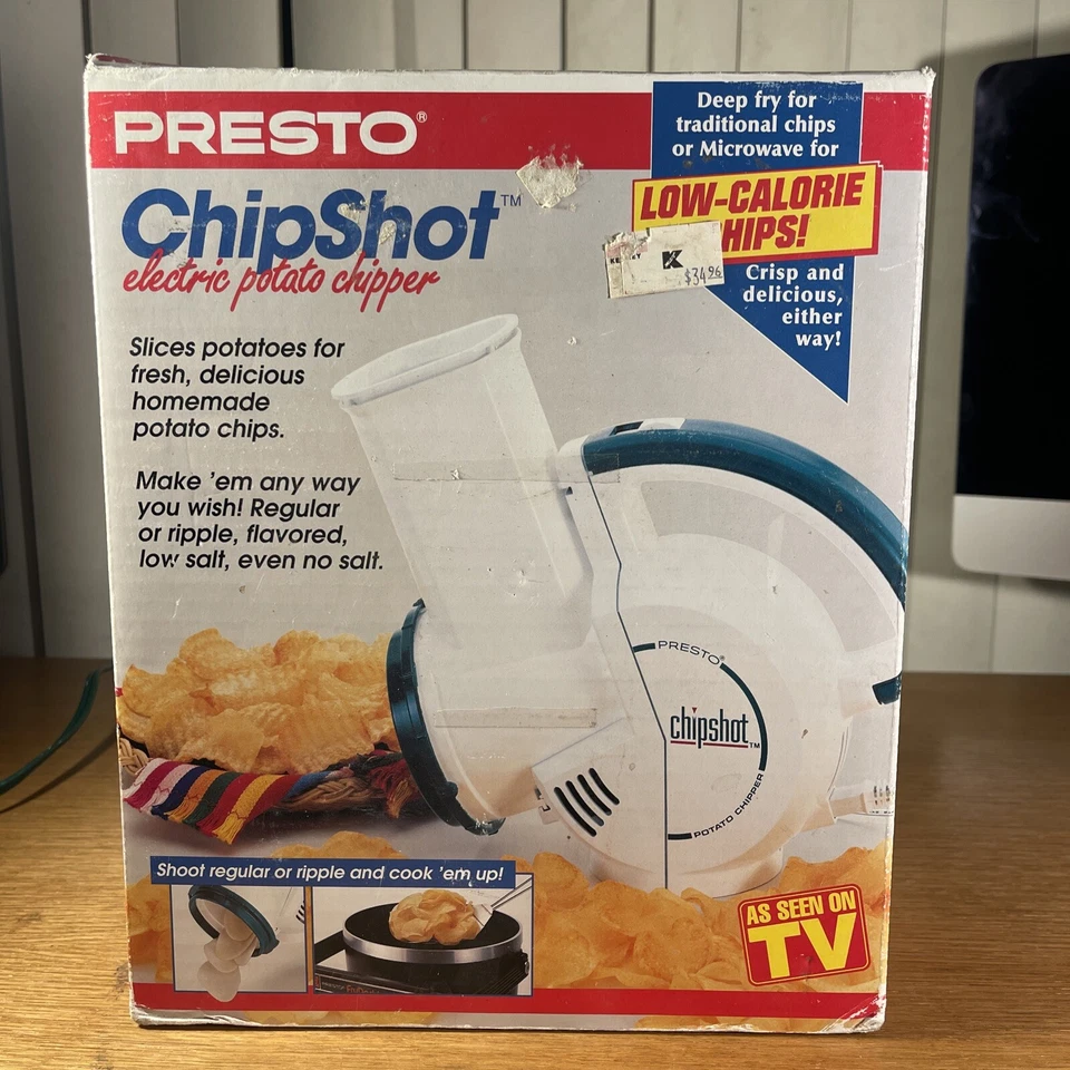 Presto ChipShot Electric Potato Chipper 21-229 From 1993 Vintage New In Box NOS - Image 1 of 4