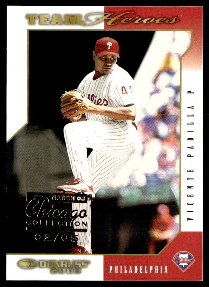 Donruss Team Heroes Chicago Collection 2003 Vicente Padilla 2/5 #380 Foto 1 de 2