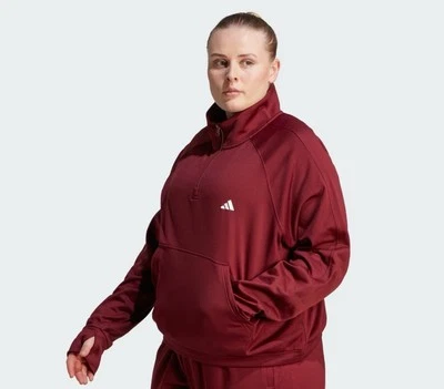 Adidas Aeroready Mujer’s Game & Go Cuarto Cremallera Sudadera Borgoña Talla Grande 2X Foto 1 de 4