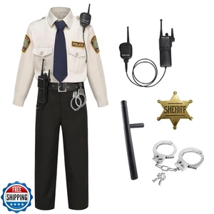 Costume sceriffo Kosgraiy bambino,bambino soldato di stato polizia ufficio uniforme,ragazzo gi - Foto 1 di 5