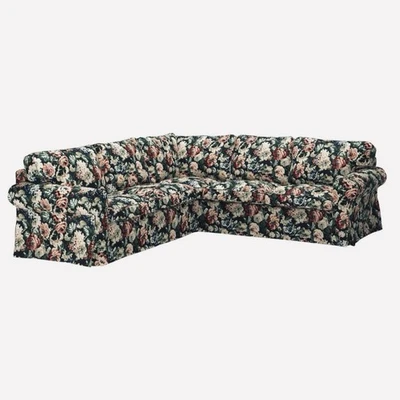 IKEA Ektorp 2.2 Sectional Sofa Cover Replacement Navy Blue Floral - Image 1 of 3