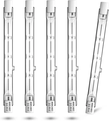 R7S 118Mm 500W Lampadine Alogena, 118Mm Proiettore Lineare Di Sicurezza 11000Lm, - Immagine 1 di 4