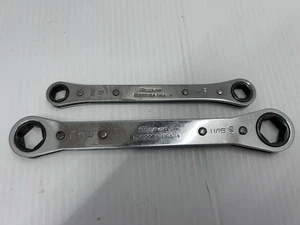 Snap-On Double Ratcheting Box End Wrench Set SAE Metric RBM1011SA/R2022SA - Picture 1 of 4