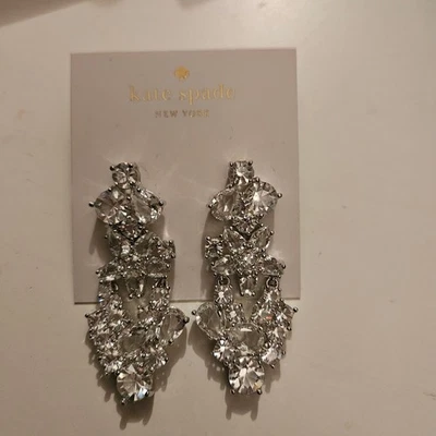 Pendientes de cristal de plata brillante Kate Spade Foto 1 de 2