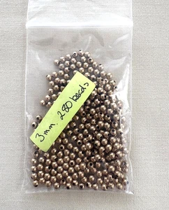 280 3 mm Gold Filled Perlen Neu aus altem Lagerbestand Schmuckzubehör - Bild 1 von 3