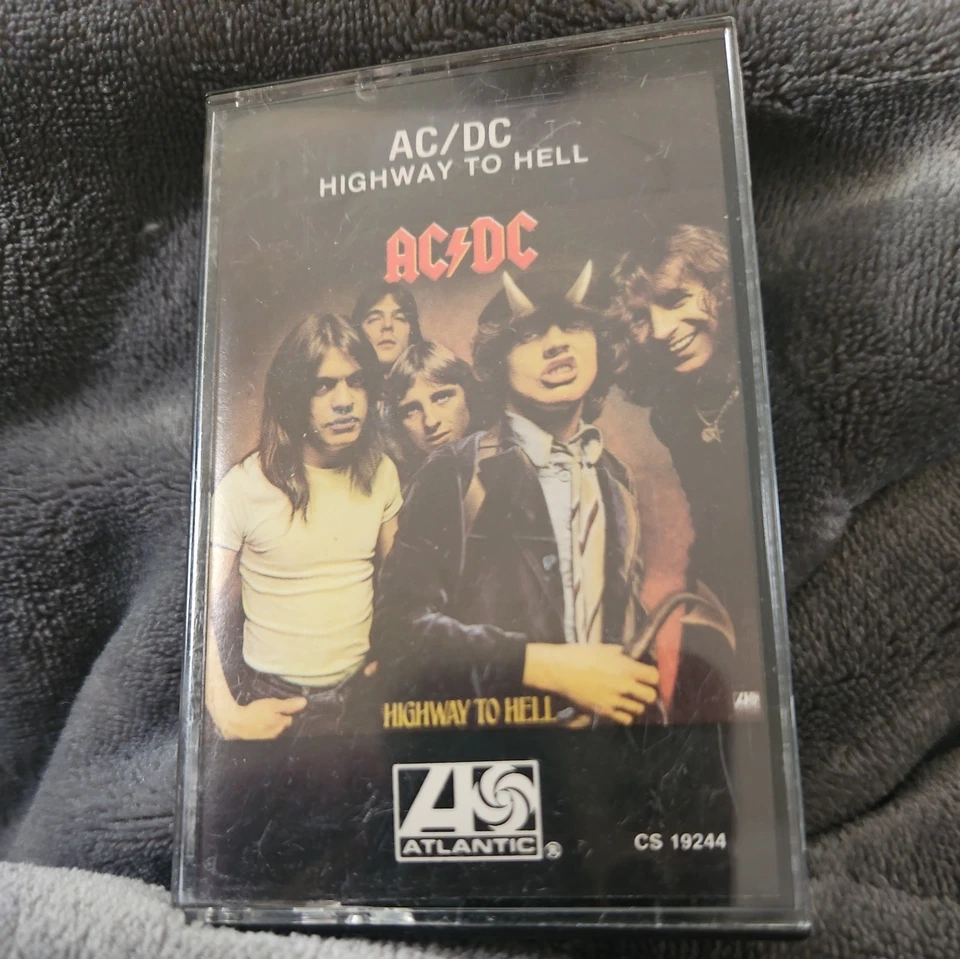1979 AC/DC Highway To Hell Cassette Tape Heavy Metal Atlantic White Play Tested Foto 1 de 3