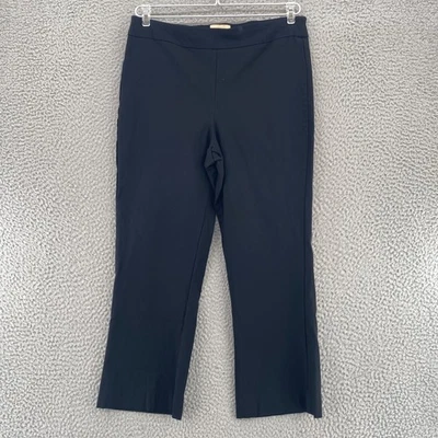 Pantalones Elie Tahari para mujer 4 negros elásticos tejidos recortados leggings todos los días Foto 1 de 4