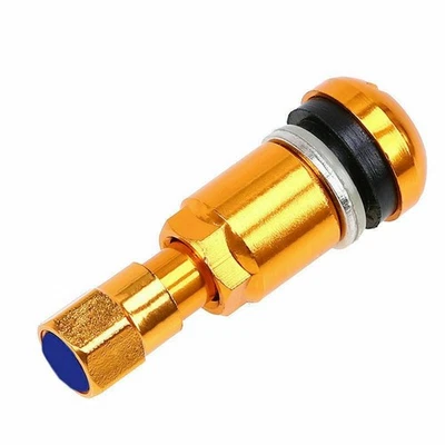 Car Tubeless Wheel Tire Valve Stem Rim Bolt-in Aluminum Orange Cool Car - Image 1 of 2