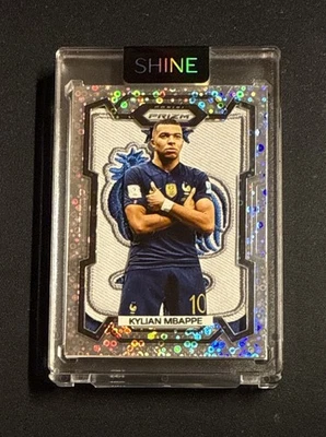 Kylian Mbappe Prizm Silver Patch Jersey Card Art 1/1  Created By  SHINE Cards - Image 1 of 2