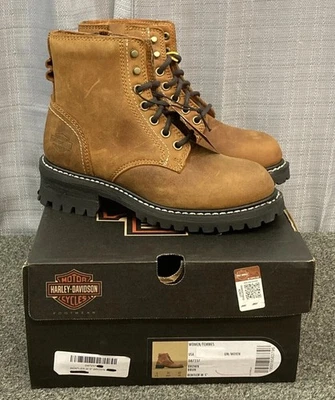 BOTAS MOTO HARLEY DAVIDSON D87237 TALLA 8.5 MUJER BENTLER 5" MARRÓN NUEVAS Foto 1 de 4
