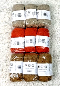 9er Pack Premier Home Baumwollgarn Herbst Brauntöne und Orange 1179 Yards insgesamt - Bild 1 von 2