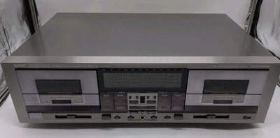 Yamaha KX-W900U Dual Twin Cassette Deck Rare Silver/Gunmetal Color  - Image 1 of 4
