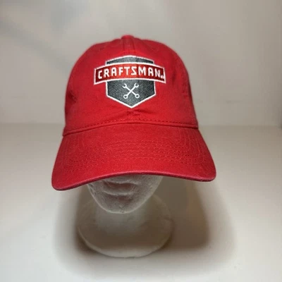 Boné ajustável vermelho Craftsman Tools “We Build Pride” EUA 100% algodão - Imagem 1 de 4