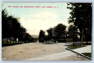 1910 East Orange New Jersey Postcard Park Avenue Washington Street Road Unposted - Image 1 of 2