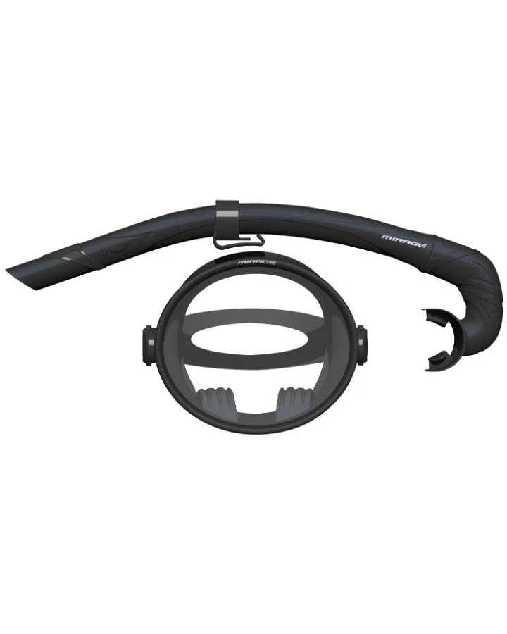 MIRAGE OCEANIA Silicone Round Snorkel Mask Set Foldable Adult - image 1 of 1