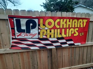 Huge Vintage Paper Racing Banner 82"×29.5" LP RACING LOCKHART PHILLIPS USA - Picture 1 of 8