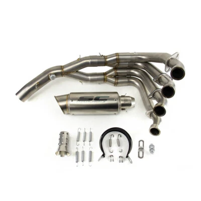 For Yamaha YZF R6 2006-20 High Performance Full Exhaust Pipe System Kits Silver Foto 1 de 4