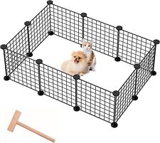 Puppy Pet Panels 10 Panel Indoor Outdoor Metal Portable Dog Fence Pet Safe Gate