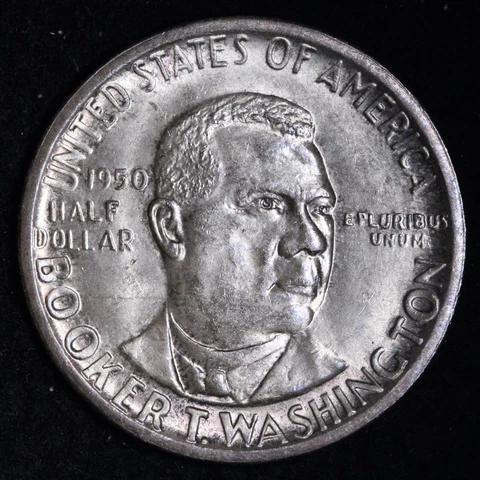 1950-S Booker T Washington Half Dollar CHOICE BU *UNCIRCULATED* MS E375 STNL Cover