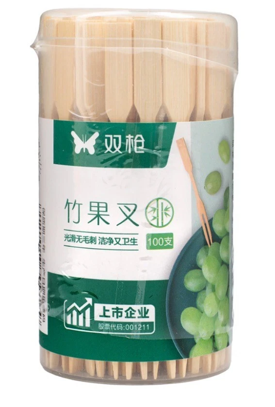 Tenedores de frutas de bambú Suncha 100 un. Foto 1 de 1