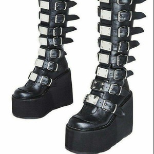 cheap black platform boots