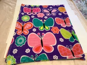 Soft Plush Blanket Throw Butterflies Purple Pink Home Decor 45"x61" - Picture 1 of 8