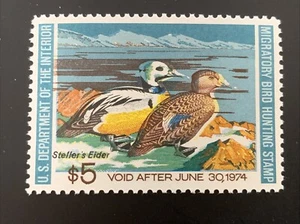 🏴☠️ 1973 US Migratory Bird Hunting and Conservation Duck Stamp RW40 MNH - Picture 1 of 2