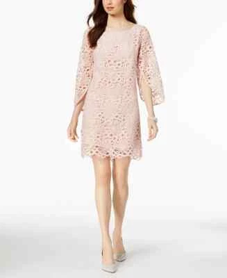 🎃 OFERTA❤️ NUEVO CON ETIQUETAS Vestido Nanette Leporo Talla 14 Rosa Rosa Encaje Superposición Foto 1 de 4