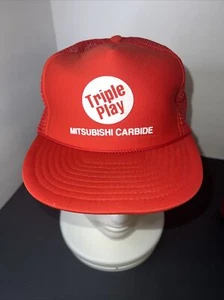 Mitsubishi Carbide Triple Play - Trucker Hat Cap Snapback Mens Size Poly - Picture 1 of 8
