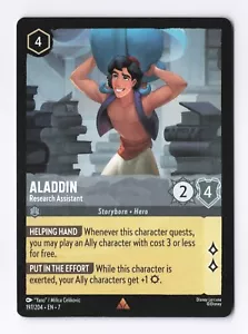 Aladdin - Research Assistant (R) 197/204 Disney Lorcana Archazia's Island - Picture 1 of 2