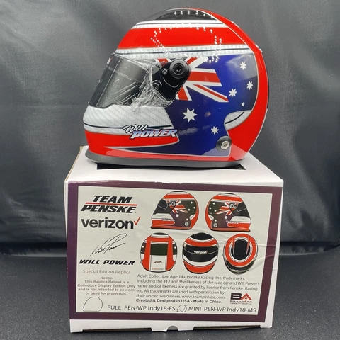 Will Power 2018 Verizon Replica INDYCAR Mini Helmet - Team Penske Cover