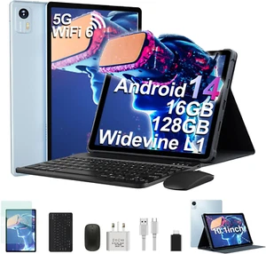 2025 Android 14 Tablet 10 Zoll mit 5G WLAN 6, 16 GB RAM+128 GB ROM 1TB, GPS, Oct - Bild 1 von 7